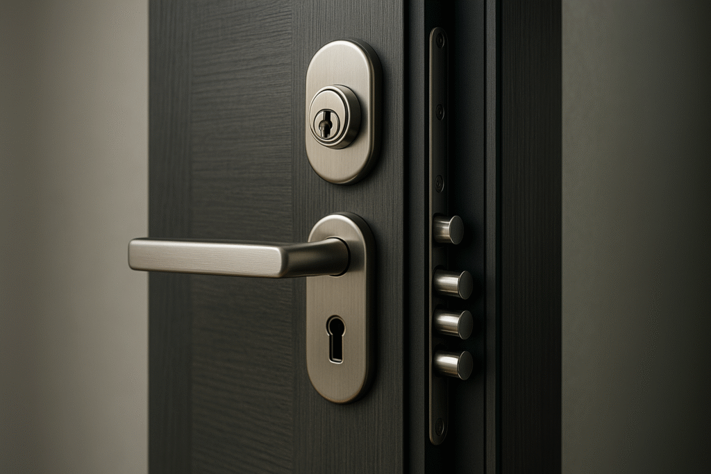 Porta blindata con cilindro europeo e defender