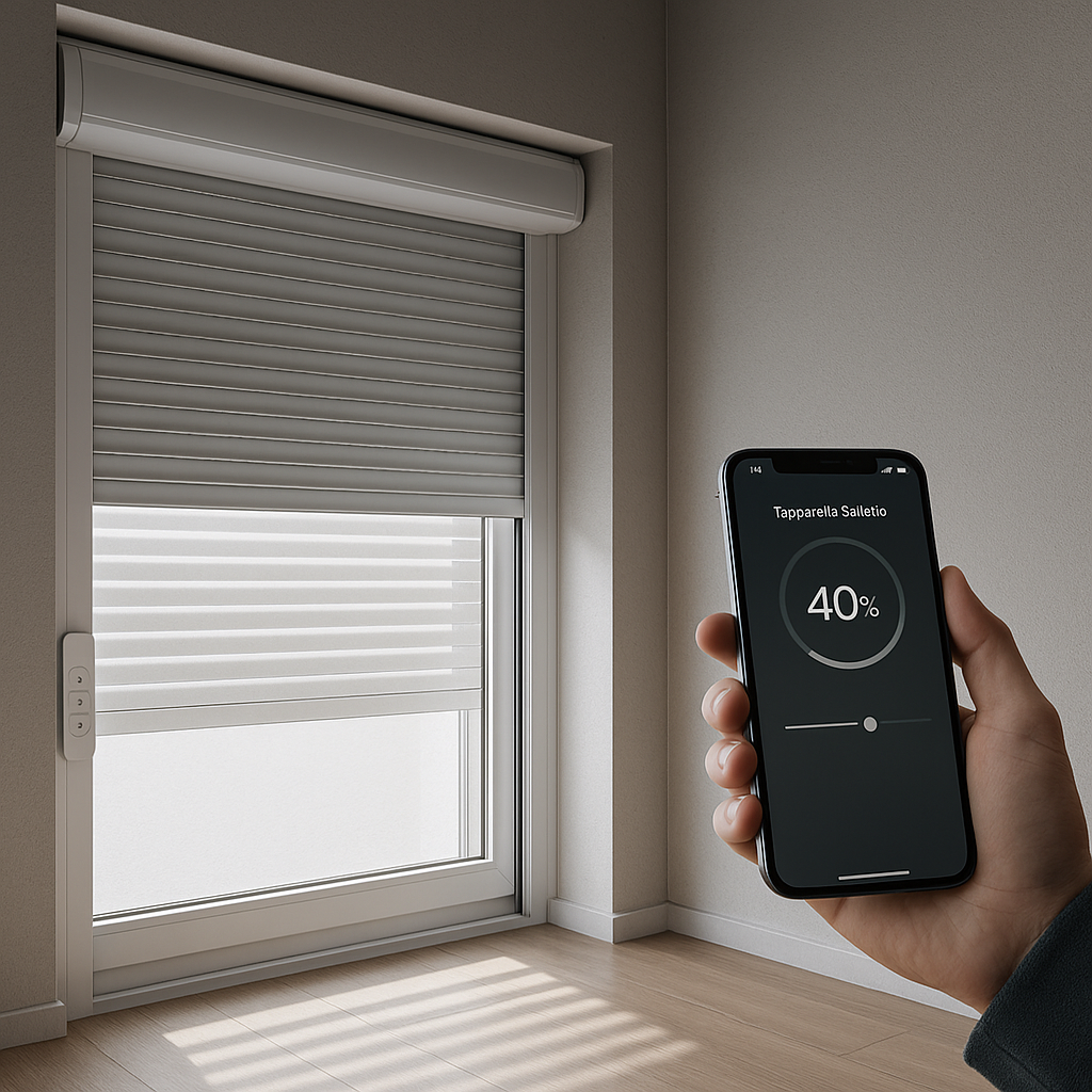 Motore tapparella per automazione silenziosa con scenari luce