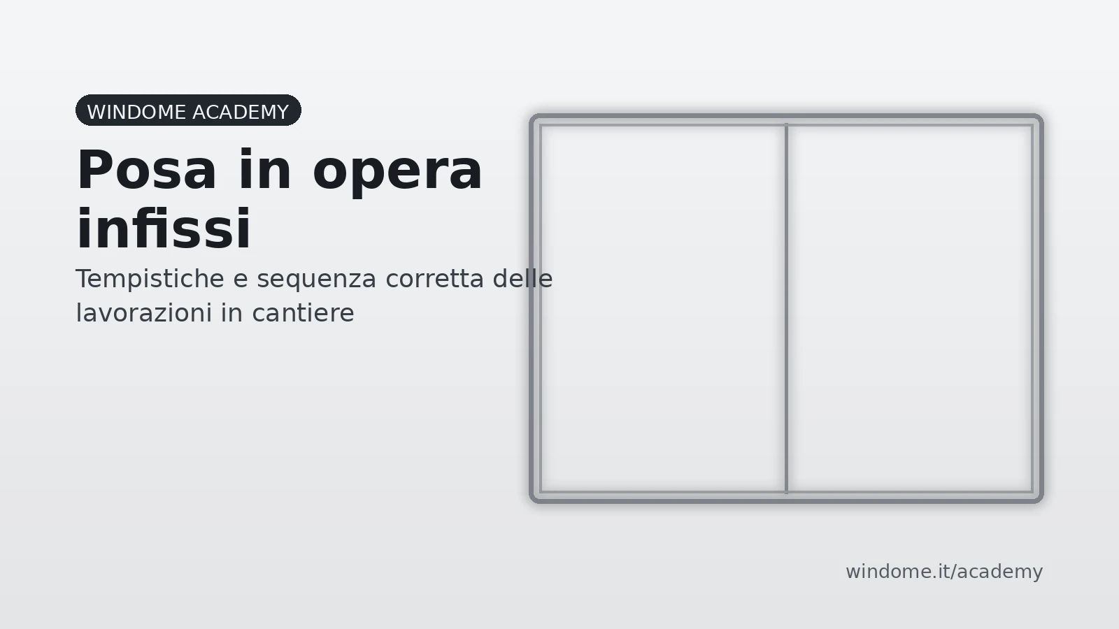 Posa in opera degli infissi: tempistiche corrette e ordine delle lavorazioni in cantiere (senza errori)